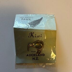 Kiwi Silver Brooch with Iridescent Paua Shell